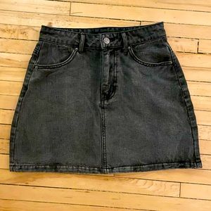 Black denim forever 21 mini skirt